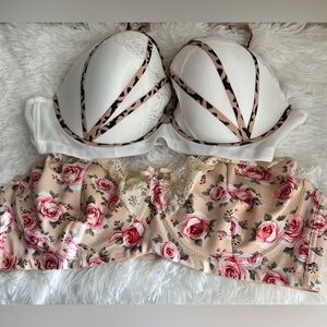 Floral and Animal Print Women's Bra Set